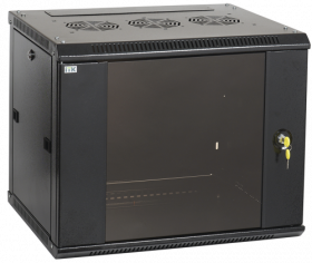 ITK Шкаф LINEA W 9U 600x600 мм дверь стекло, RAL9005 LWR5-09U66-GF