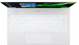 Ноутбук Acer. Acer Swift 7 SF714-52T-73BF  14"(1920x1080 IPS)/Touch/Intel Core i7 8500Y(1.5Ghz)/16384Mb/512SSDGb/noDVD/Int:Intel HD/Cam/BT/WiFi/war 3y/0.89kg/White/W10Pro + кабель USB-C to PD/HDMI/USB-A, чехол