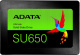 Твердотельный накопитель ADATA. ADATA 240GB SSD SU650 TLC 2.5" SATAIII 3D NAND, SLC cach / without 2.5 to 3.5 brackets / blister