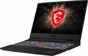 Ноутбук MSI. MSI GL65 Leopard 10SDK-406RU 15.6"(1920x1080 (матовый, 144Hz) IPS)/Intel Core i5 10300H(2.5Ghz)/8192Mb/512PCISSDGb/noDVD/Ext:nVidia GeForce GTX1660Ti(6144Mb)/Cam/BT/WiFi/war 1y/2.3kg/black/W10