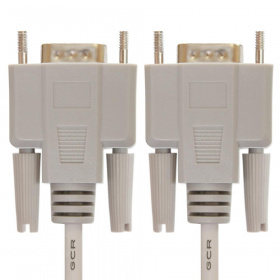 Greenconnect Кабель COM RS-232 порта соединительный 1.0m GCR-DB9CF2F-1.0m, 9F / 9F Premium, серый, пластиковый пакет