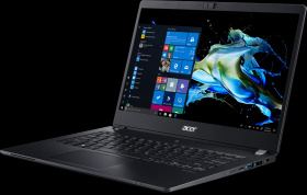 Ноутбук Acer. Acer TravelMate P6 TMP614-51T-G2-75NX  14"(1920x1080 (матовый) IPS)/Touch/Intel Core i7 10510U(1.8Ghz)/16384Mb/512SSDGb/noDVD/Int:Intel HD/Cam/BT/WiFi/war 3y/1.1kg/Black/W10Pro