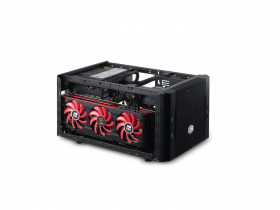 Корпус Cooler Master. Cooler Master Case Elite 130 Black/Black (совместим с обычным опциональным БП), USB 3.0 x1, USB 2.0 x 2, 12мм fan,