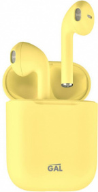 Наушники GAL. Наушники беспроводные GAL TW-3500, цвет желтый матовый TW-3500 yellow