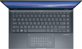 Ноутбук ASUS. ASUS UX435EG-A5049T 14"(1920x1080 (матовый) IPS)/Intel Core i5 1135G7(2.4Ghz)/8192Mb/512PCISSDGb/noDVD/Ext:nVidia GeForce MX450(2048Mb)/Cam/BT/WiFi/war 1y/1.19kg/Pine Grey/W10 + NumberPad /