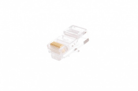 Коннектор ULAN RJ45/8P8C под витую пару, Кат.5e (Класс D), 100МГц, покрытие 3мкд, универсальные ножи UEC-UP8P8C-UD-003-TR-1000