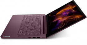 Ноутбук Lenovo. Lenovo Yoga Slim7 14IIL05 14"(1920x1080 IPS)/Intel Core i5 1035G4(1.1Ghz)/16384Mb/512SSDGb/noDVD/Int:Intel Iris Plus/Cam/BT/WiFi/60WHr/war 1y/1.4kg/red/W10