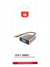 Aдаптер USB 3.1 Type-Cm --> VGA(f) 1080@60Hz, Aluminum Shell, VCOM <CU421T>