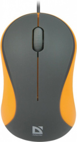 Defender Проводная оптическая мышь Accura MS-970 серый+оранжевый,3кнопки,1000 52971