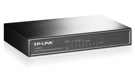 Коммутатор неуправляемый TP-LINK TL-SF1008P (8 портов Ethernet 10/100 Мбит/сек, 4 порта PoE)