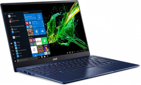Ноутбук Acer. Acer Swift 5 SF514-54GT-724H  14"(1920x1080 (матовый) IPS)/Touch/Intel Core i7 1065G7(1.3Ghz)/16384Mb/1024SSD+32 OptaneGb/noDVD/Ext:nVidia GeForce MX350(2048Mb)/Cam/BT/WiFi/war 3y/0.99kg/Blue/W10Pro
