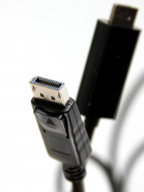 Кабель-переходник VCOM. Кабель-переходник DisplayPort M-> HDMI M 1.8m Telecom [TA494)