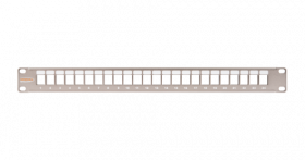Коммутационная панель NIKOMAX 19", 1U, наборная, под 24 угловых модуля Keystone серии AN, UTP/STP, с NMC-RP24-BLANK-AN-1U-MT