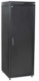 ITK Шкаф сетевой 19" LINEA N 33U 600х800 мм металлическая передняя дверь черный LN05-33U68-M