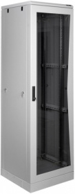 Напольный шкаф 19", 42U, стеклянная дверь, Ш600хВ2080хГ600мм, в разобранном виде, серый TFL-426060-GMMM-GY