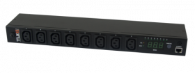 Блок  контролируемых электрических розеток TLK, SW - Switched, (включение и отключение каждой розетк TLK-RPI-SW-A08-M21-BK
