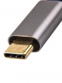 Aдаптер USB3.1 Type-CM-->HDMI+USB3.0+PD charging, TF, Aluminum Shell, VCOM <CU457>