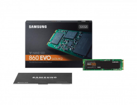 Твердотельный накопитель Samsung. Samsung SSD 500GB 860 EVO, 3D V-NAND MLC, MJX, M.2 SATA 6Gb/s, R550/W520, IOPs 97000