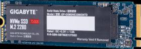 Твердотельный накопитель Gigabyte. GIGABYTE SSD 256GB, TLC, M.2 (2280), PCIe Gen 3.0 x4, NVMe, R1700/W1100