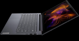 Ноутбук Lenovo. Lenovo Yoga Slim7 14IIL05 14"(1920x1080 IPS)/Touch/Intel Core i5 1035G4(1.1Ghz)/16384Mb/512SSDGb/noDVD/Int:Intel Iris Plus/Cam/BT/WiFi/60WHr/war 1y/1.4kg/grey/W10