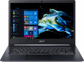 Ноутбук Acer. Acer TravelMate X5 TMX514-51-777D  14"(1920x1080 (матовый) IPS)/Intel Core i7 8565U(1.8Ghz)/8192Mb/512SSDGb/noDVD/Int:Intel HD/Cam/BT/WiFi/war 3y/0.98kg/Black/W10Pro NX.VJ7ER.006
