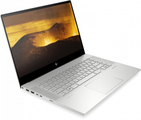 Ноутбук HP. HP Envy 15-ep0037ur 15.6"(1920x1080 IPS)/Intel Core i5 10300H(2.9Ghz)/16384Mb/512PCISSDGb/noDVD/Ext:GeForce GTX 1650Ti(4096Mb)/Cam/WiFi/83WHr/war 1y/Natural silver/FreeDOS + fingerprint