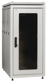 ITK Шкаф сетевой 19" LINEA N 33U 600х1000 мм стеклянная передняя дверь, задняя перфорированная черны LN05-33U61-GP