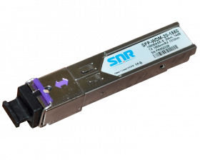 Модуль одноволоконный SFP WDM 1000Base-BX (разъем SC, рабочая длина волны Tx/Rx: 1550/1310нм, дально