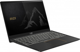 Ноутбук MSI. MSI Summit E14 A11SCST-072RU 14"(1920x1080 IPS)/Touch/Intel Core i7 1185G7(3Ghz)/16384Mb/1024PCISSDGb/noDVD/Ext:nVidia GeForce GTX1650Ti(4096Mb)/Cam/BT/WiFi/war 1y/1.32kg/black/W10Pro