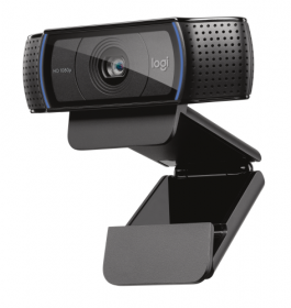Веб-камера Logitech. Logitech  Full HD 1080p  Pro Webcam C920, USB 2.0, 1920*1080, 15Mpix foto, автофокус, Mic, Black 960-001055