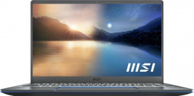 Ноутбук MSI. MSI Prestige 14 A11SCX-052RU 14"(3840x2160 IPS (матовый))/Intel Core i7 1185G7(3Ghz)/32768Mb/1024PCISSDGb/noDVD/Ext:nVidia GeForce GTX1650(4096Mb)/Cam/BT/WiFi/war 1y/1.29kg/Carbon Grey/W10