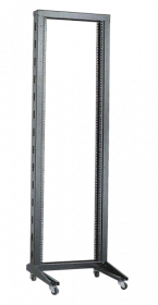 ITK 19" однорамная стойка, 32U, 600x600, на роликах, серая LF35-32U66-1R