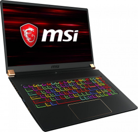 Ноутбук MSI. MSI GS75 Stealth 10SF-465RU 17.3"(1920x1080 (матовый, 240Hz) IPS)/Intel Core i7 10750H(2.6Ghz)/16384Mb/1024PCISSDGb/noDVD/Ext:nVidia GeForce RTX2070 Max-Q(8192Mb)/Cam/BT/WiFi/war 2y/2.4kg/black/W10