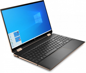 Ноутбук HP. HP Spectre 15x360 15-eb0043ur 15.6"(3840x2160 OLED)/Touch/Intel Core i7 10750H(2.6Ghz)/16384Mb/2TbPCISSDGb/noDVD/Ext:GeForce GTX 1650Ti(4096Mb)/Cam/WiFi/72.9WHr/war 1y/Nightfall black/W10