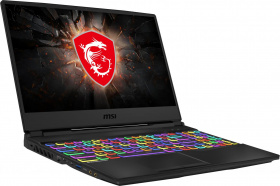 Ноутбук MSI. MSI GL65 Leopard 10SDK-406RU 15.6"(1920x1080 (матовый, 144Hz) IPS)/Intel Core i5 10300H(2.5Ghz)/8192Mb/512PCISSDGb/noDVD/Ext:nVidia GeForce GTX1660Ti(6144Mb)/Cam/BT/WiFi/war 1y/2.3kg/black/W10
