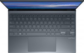 Ноутбук ASUS. ASUS UX425EA-BM174T +bag+cable 14"(1920x1080 (матовый) IPS)/Intel Core i7 1165G7(2.8Ghz)/16384Mb/512PCISSDGb/noDVD/Int:Intel Iris Xe Graphics/Cam/BT/WiFi/war 1y/1.17kg/Pine Grey/W10 +  /
