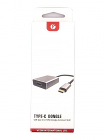 Aдаптер USB 3.1 Type-Cm -->HDMI A(f) 4K@60Hz, Aluminum Shell, VCOM<CU423T>