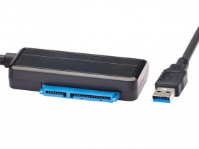 Кабель-адаптер USB3.0 ---SATA III 2.5/3,5"+SSD, правый угол, VCOM <CU817>