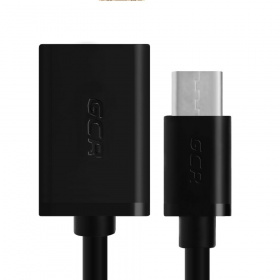 Greenconnect Адаптер переходник OTG 0.5m USB 2.0, CM/AF, черный, 28/28 AWG, экран, армированный, морозостойкий, GCR-UCO1AF-BB2S-0.5m