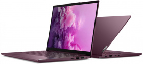 Ноутбук Lenovo. Lenovo Yoga Slim7 14IIL05 14"(1920x1080 IPS)/Intel Core i5 1035G4(1.1Ghz)/16384Mb/512SSDGb/noDVD/Int:Intel Iris Plus/Cam/BT/WiFi/60WHr/war 1y/1.4kg/red/W10