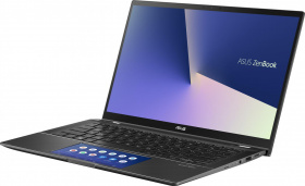 Ноутбук ASUS. ASUS UX463FA-AI043T flip Touch +stylus+bag+cable XMAS 14"(1920x1080 IPS)/Touch/Intel Core i5 10210U(1.6Ghz)/8192Mb/256SSDGb/noDVD/Int:Intel UHD Graphics 620/Cam/BT/WiFi/war 1y/1.4kg/Gun Grey/W10 + ScreenPad