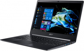 Ноутбук Acer. Acer TravelMate X5 TMX514-51-76CT  14"(1920x1080 (матовый) IPS)/Intel Core i7 8565U(1.8Ghz)/16384Mb/512SSDGb/noDVD/Int:Intel HD/Cam/BT/WiFi/war 3y/0.98kg/Black/W10Pro