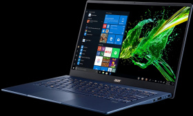 Ноутбук Acer. Acer Swift 5 SF514-54T-72ML  14"(1920x1080 (матовый) IPS)/Touch/Intel Core i7 1065G7(1.3Ghz)/16384Mb/1024SSDGb/noDVD/Int:Intel HD/Cam/BT/WiFi/war 3y/0.99kg/Blue/W10Pro