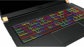 Ноутбук MSI. MSI GS75 Stealth 10SF-465RU 17.3"(1920x1080 (матовый, 240Hz) IPS)/Intel Core i7 10750H(2.6Ghz)/16384Mb/1024PCISSDGb/noDVD/Ext:nVidia GeForce RTX2070 Max-Q(8192Mb)/Cam/BT/WiFi/war 2y/2.4kg/black/W10