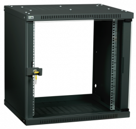 ITK Шкаф LINEA WE 6U 600x600мм дверь стекло черный LWE5-06U66-GF