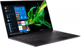 Ноутбук Acer. Acer Swift 7 SF714-52T-74V2 14"(1920x1080 IPS)/Touch/Intel Core i7 8500Y(1.5Ghz)/16384Mb/512SSDGb/noDVD/Int:Intel HD/Cam/BT/WiFi/war 3y/0.89kg/Black/W10Pro + кабель USB-C to PD/HDMI/USB-A, чехол
