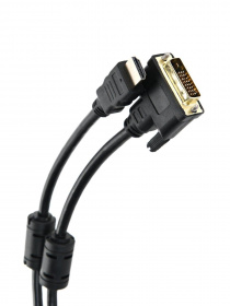 Кабель HDMI to DVI-D Dual Link (19M -25M) 2м, 2 фильтра, CU,Telecom  (CG481F-2M) VCOM. Кабель HDMI to DVI-D Dual Link (19M -25M) 2м, 2 фильтра, CU,Telecom  (CG481F-2M)