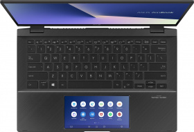 Ноутбук ASUS. ASUS UX463FA-AI043T flip Touch +stylus+bag+cable XMAS 14"(1920x1080 IPS)/Touch/Intel Core i5 10210U(1.6Ghz)/8192Mb/256SSDGb/noDVD/Int:Intel UHD Graphics 620/Cam/BT/WiFi/war 1y/1.4kg/Gun Grey/W10 + ScreenPad