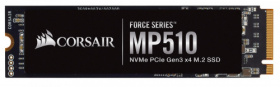 Твердотельный накопитель Corsair. CORSAIR Force MP510 SSD 480GB, 3D TLC, M.2 (2280), PCIe Gen 3x4, NVMe, R3480/W2000, TBW 360 CSSD-F480GBMP510B