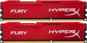 Память оперативная Kingston. Kingston 16GB 1333MHz DDR3 CL9 DIMM (Kit of 2) HyperX FURY Red Series HX313C9FRK2/16